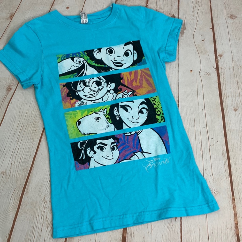 Disney LAT Live and Tell Apparel T-Shirt in Aqua Blue with Maribel, Isabela, etc